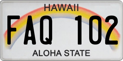 HI license plate FAQ102
