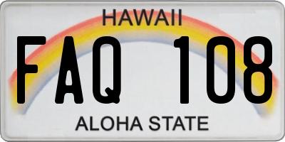 HI license plate FAQ108