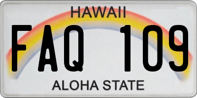 HI license plate FAQ109