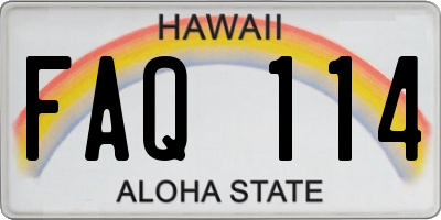 HI license plate FAQ114