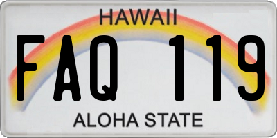 HI license plate FAQ119