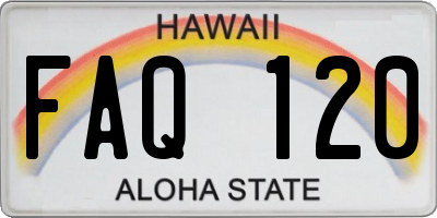 HI license plate FAQ120