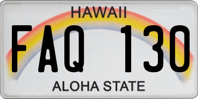 HI license plate FAQ130