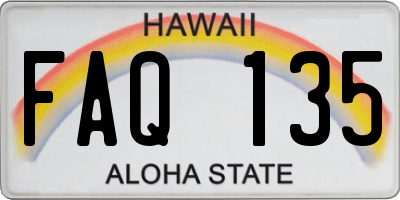 HI license plate FAQ135