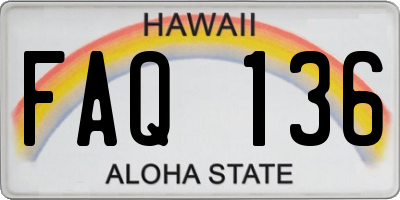 HI license plate FAQ136
