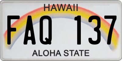 HI license plate FAQ137