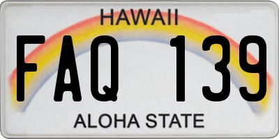 HI license plate FAQ139