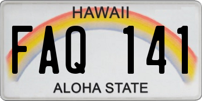HI license plate FAQ141