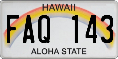 HI license plate FAQ143