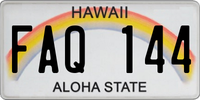HI license plate FAQ144