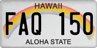 HI license plate FAQ150