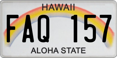 HI license plate FAQ157