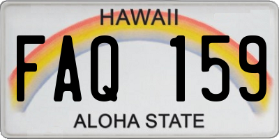 HI license plate FAQ159