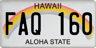 HI license plate FAQ160