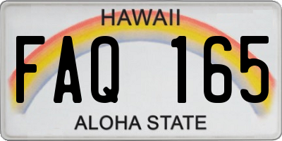 HI license plate FAQ165