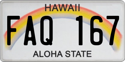 HI license plate FAQ167