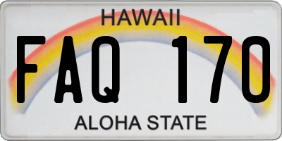 HI license plate FAQ170