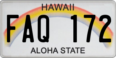 HI license plate FAQ172