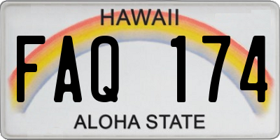 HI license plate FAQ174