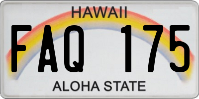HI license plate FAQ175