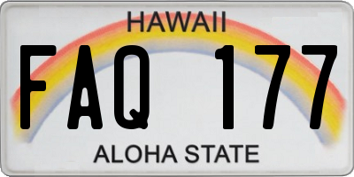 HI license plate FAQ177