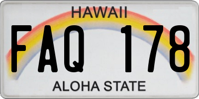HI license plate FAQ178