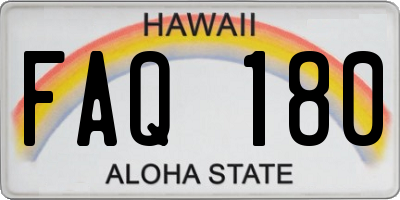 HI license plate FAQ180