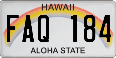 HI license plate FAQ184