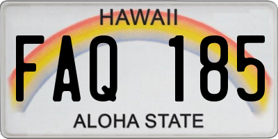 HI license plate FAQ185