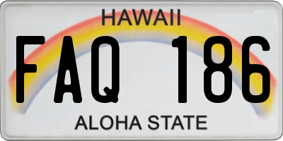 HI license plate FAQ186