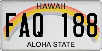 HI license plate FAQ188