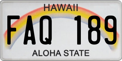 HI license plate FAQ189