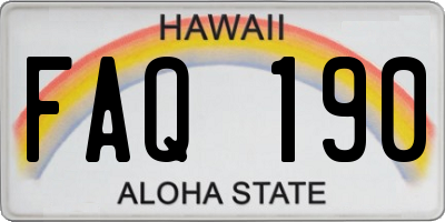 HI license plate FAQ190