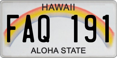 HI license plate FAQ191