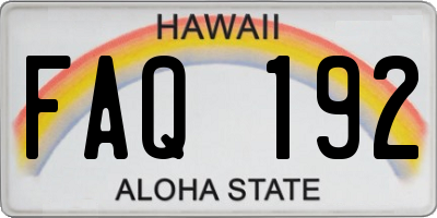 HI license plate FAQ192