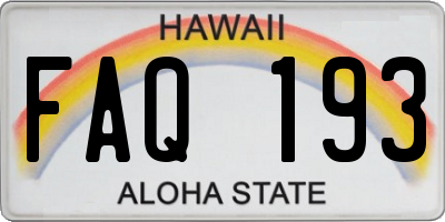 HI license plate FAQ193