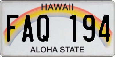 HI license plate FAQ194