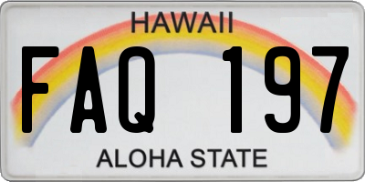 HI license plate FAQ197
