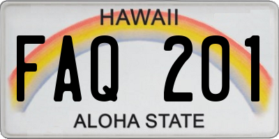HI license plate FAQ201