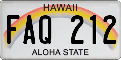 HI license plate FAQ212
