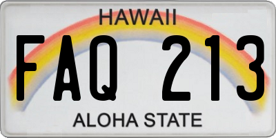 HI license plate FAQ213
