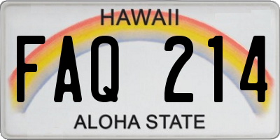 HI license plate FAQ214