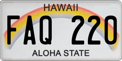 HI license plate FAQ220
