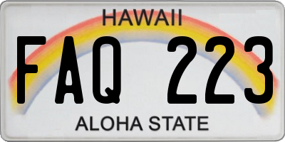 HI license plate FAQ223