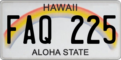 HI license plate FAQ225