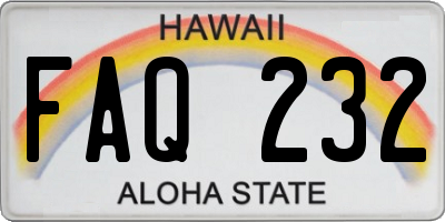 HI license plate FAQ232