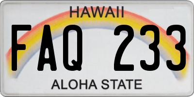 HI license plate FAQ233