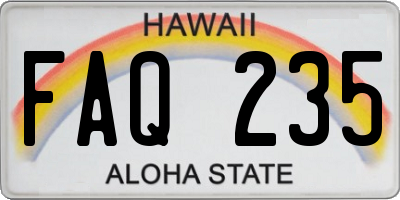 HI license plate FAQ235
