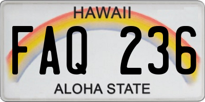 HI license plate FAQ236