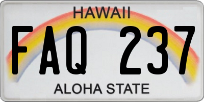 HI license plate FAQ237